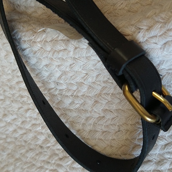 Madewell The Whipstitch Belt Bag In Black Leather Gold Hardware - Picture 10 of 15